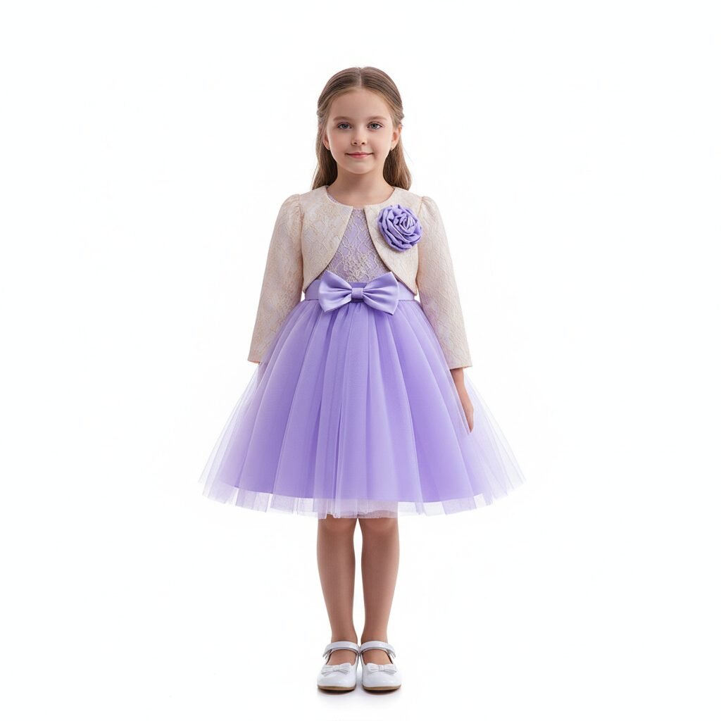 Purple Rose Party Dress