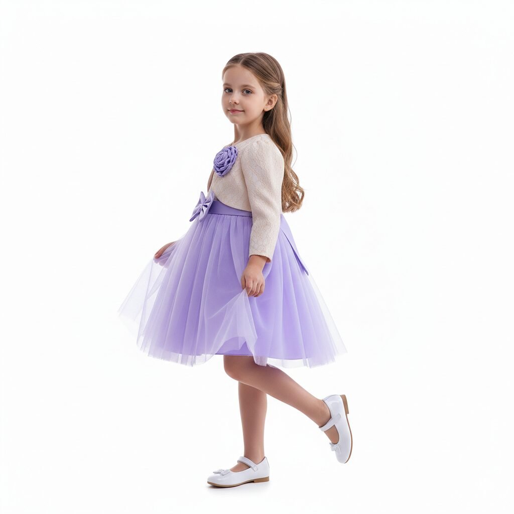 Purple Rose Party Dress – photo 3