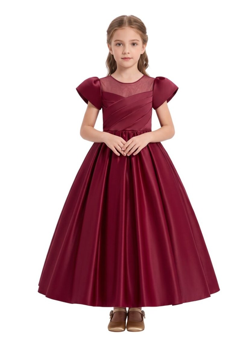 Amy Party Dress Long Dark Red Colour