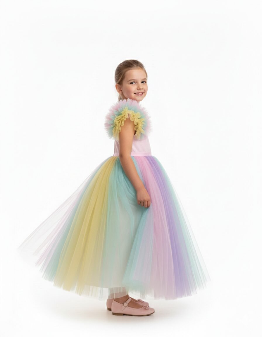 Long Unicorn Party Dress for Girls – photo 2
