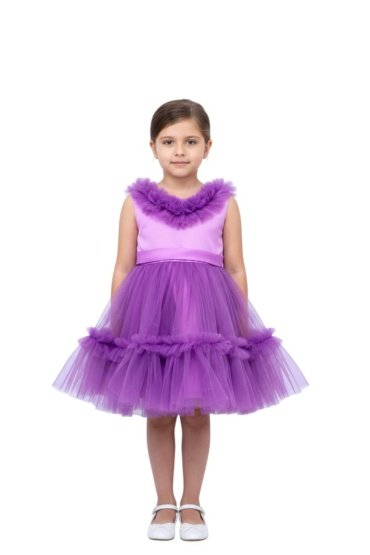 Summer Light Party Dress Purple Colour
