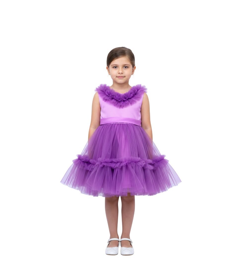 Summer Light Party Dress Purple Colour