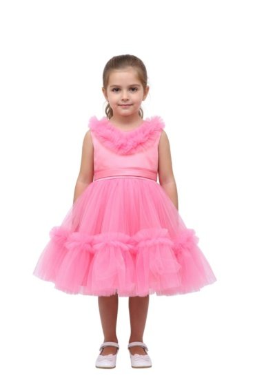 Summer Light Party Dress Dark Pink Colour