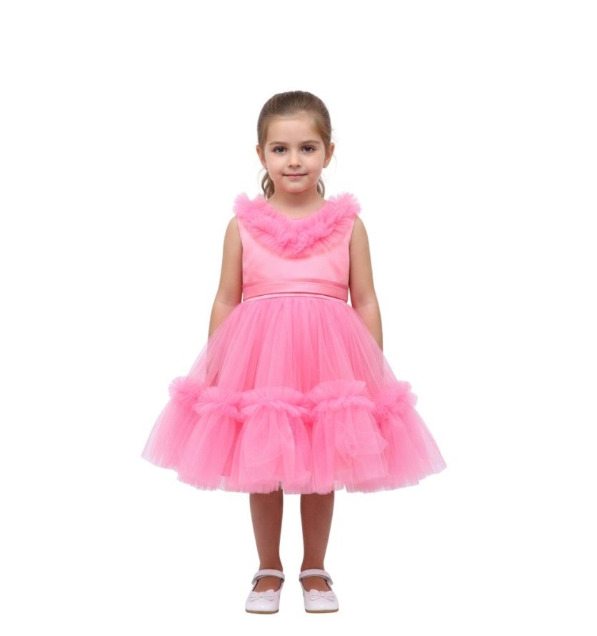 Summer Light Party Dress Dark Pink Colour