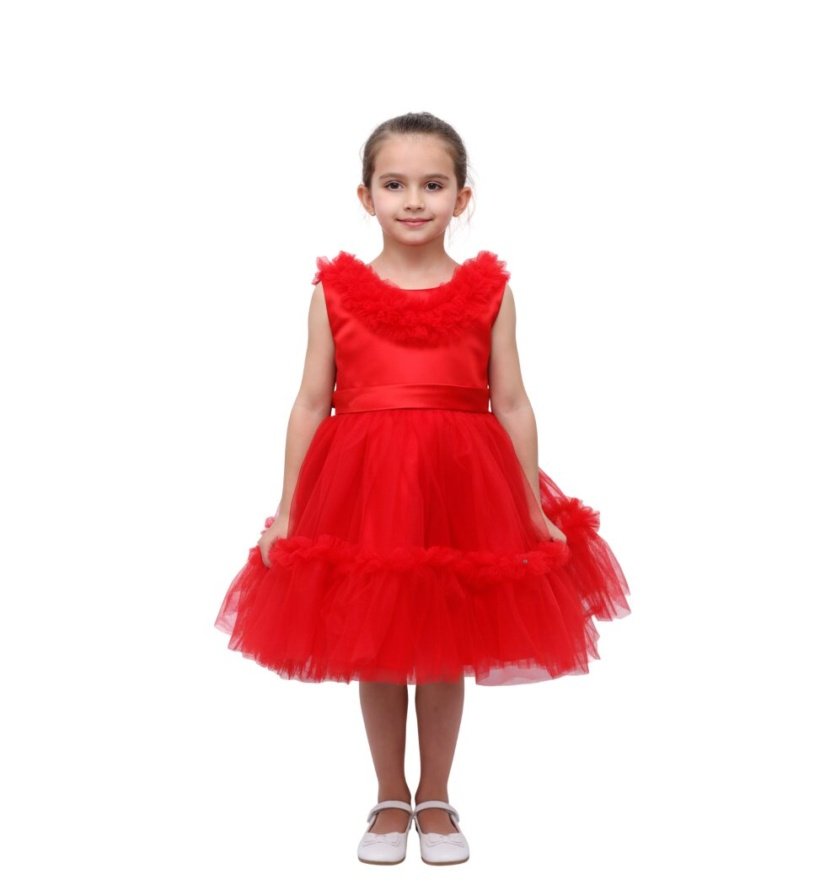 Summer Light Party Dress Red Colour