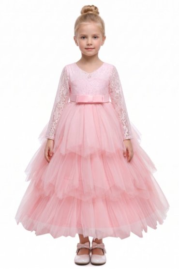 Victoria Long Pink Colour Party Dress