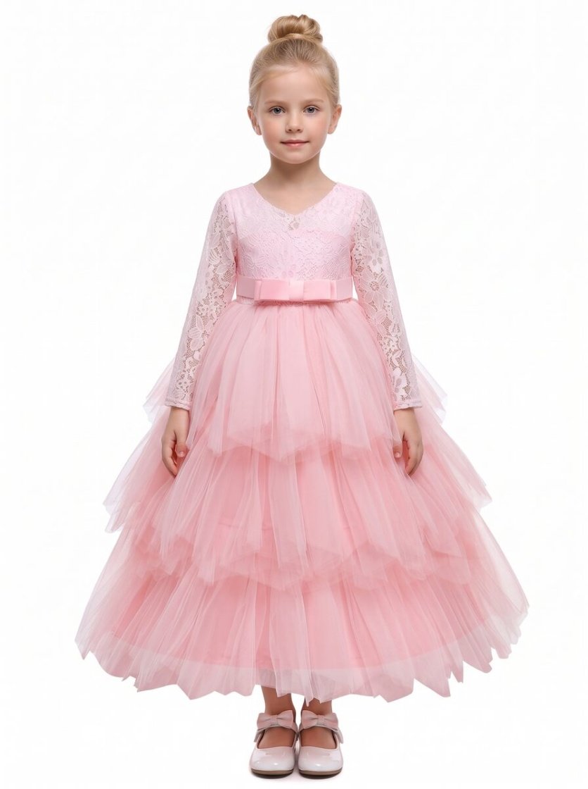 Victoria Long Pink Colour Party Dress