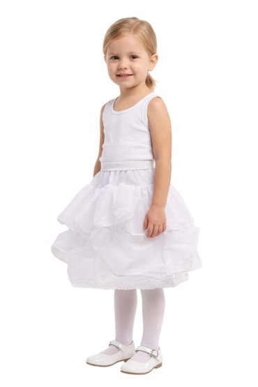 Kids White Underskirt Pageant Princess Puffy Petticoat Decorative Dress Crinoline Pannier Hoops Underskirt Slip for Children Girls
