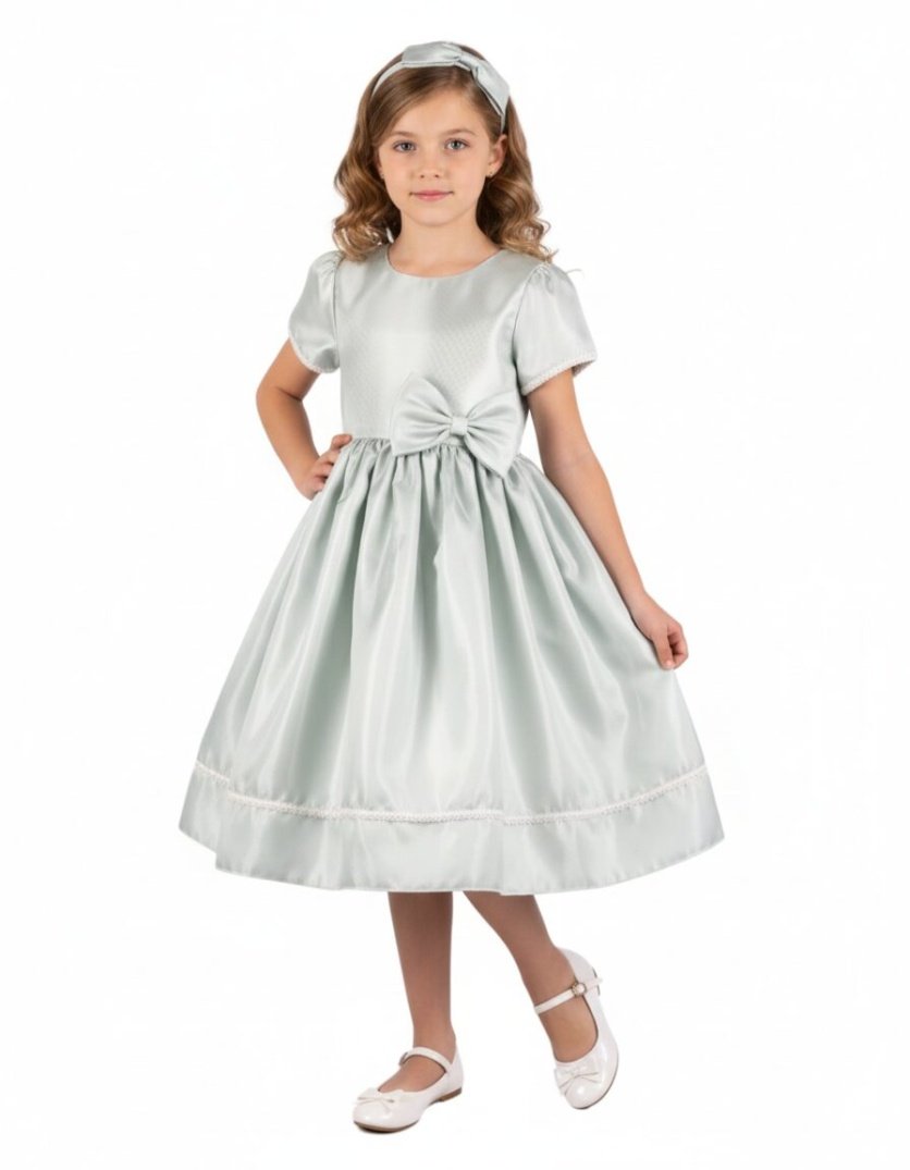 Charlotte Olive Dress Embroidery Lace with Headband