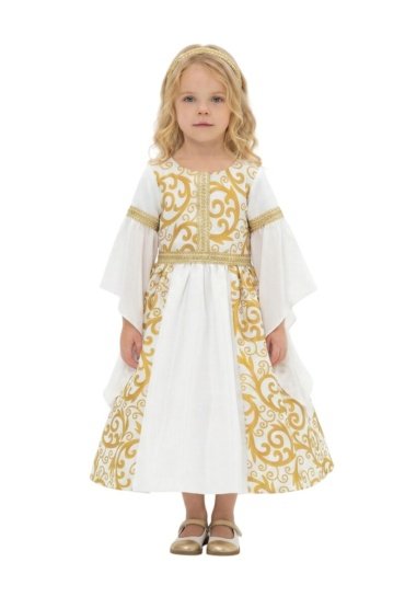 Purity Gold Abaya - White