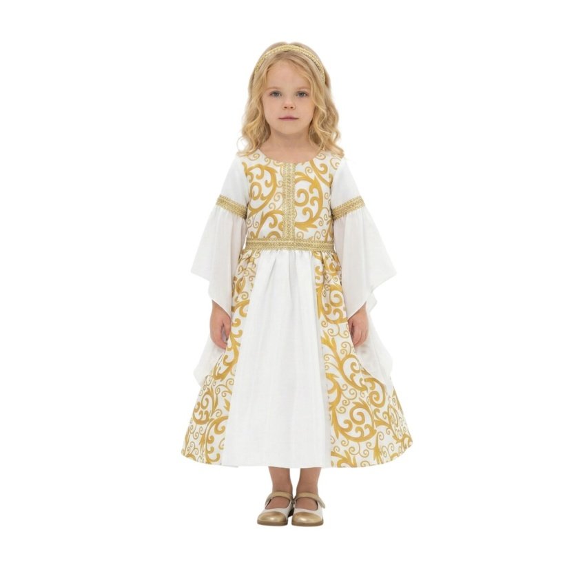 Purity Gold Abaya - White
