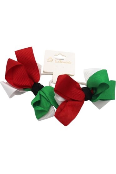 UAE National Flag Small Ribbon Bow Clip Set of 2