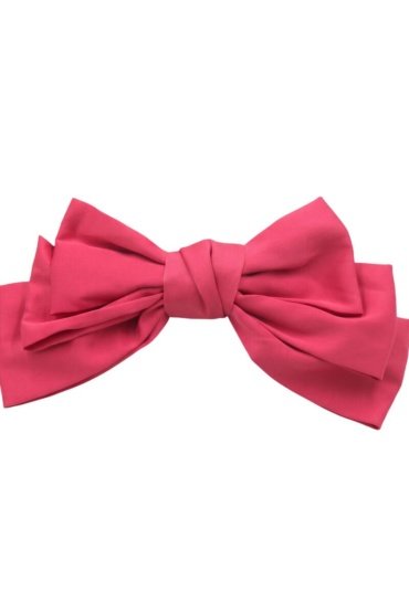 Large Hair Barrete Bow Hair Clip - Hot Pink