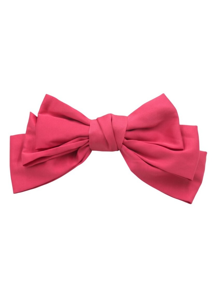 Large Hair Barrete Bow Hair Clip - Hot Pink