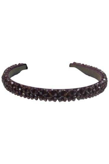 Erica Embroidery Headband for Girls - Deep Purple