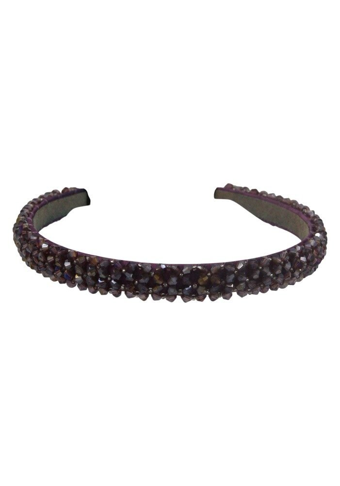 Erica Embroidery Headband for Girls - Deep Purple