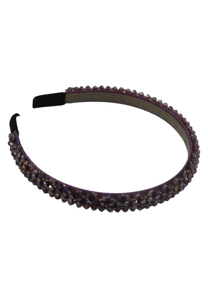 Erica Embroidery Headband for Girls - Deep Purple – photo 2