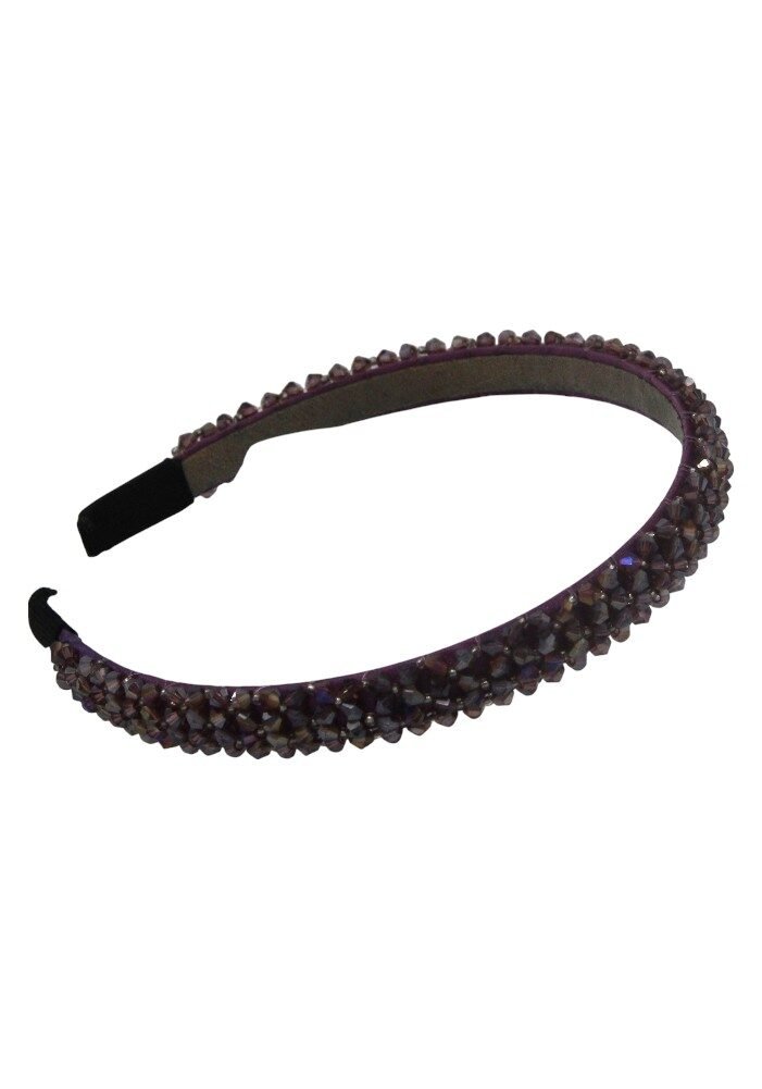 Erica Embroidery Headband for Girls - Deep Purple – photo 3