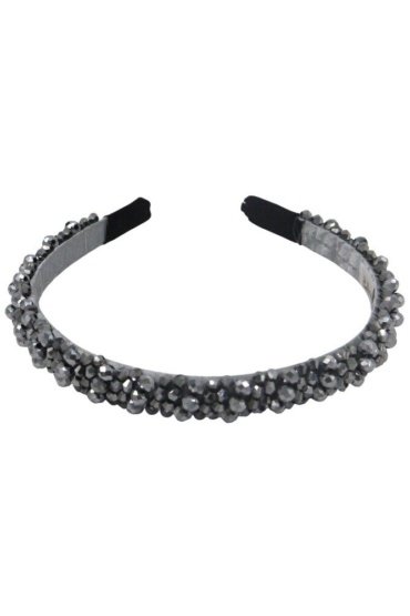 Erica Embroidery Headband for Girls - Grey