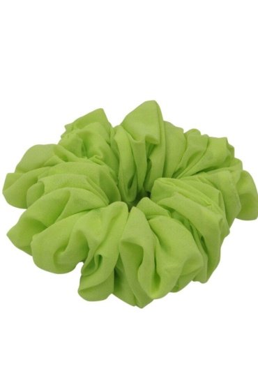 D'Daniela - Elastic Volumizing Hijab Scrunchie Tie Bun - Lime Green