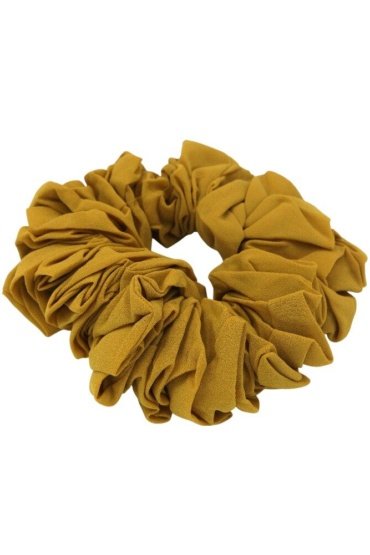 D'Daniela - Elastic Volumizing Hijab Scrunchie Tie Bun - Mustard Yellow