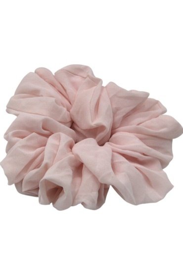 D'Daniela - Elastic Volumizing Hijab Scrunchie Tie Bun - Light Pink