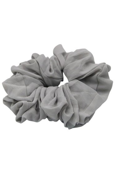 D'Daniela - Elastic Volumizing Hijab Scrunchie Tie Bun - Light Grey