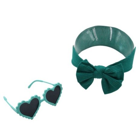 Ana Glasses and Headband Set For Babies and Girls - Teal Green