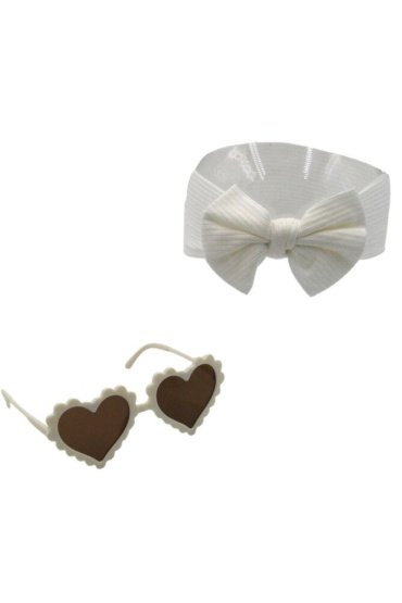 Ana Glasses and Headband Set For Babies and Girls - White