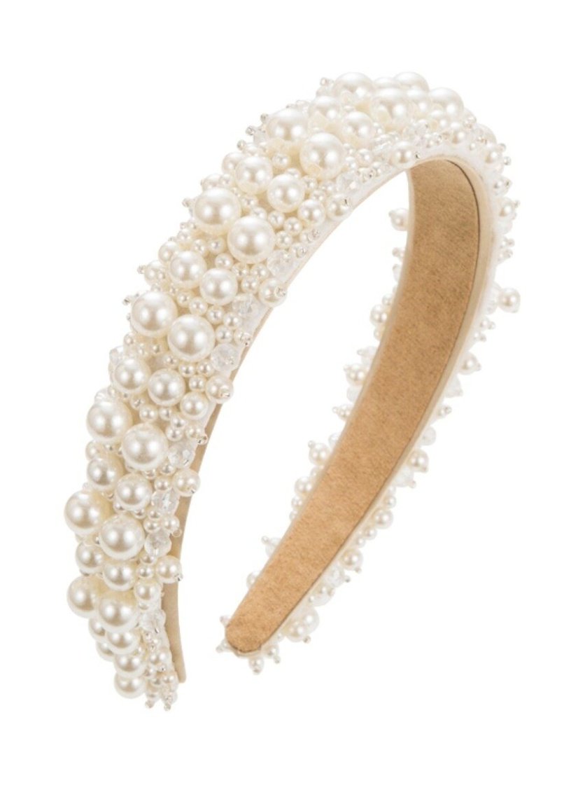 Ddaniela Girls Orange Perl Hairband