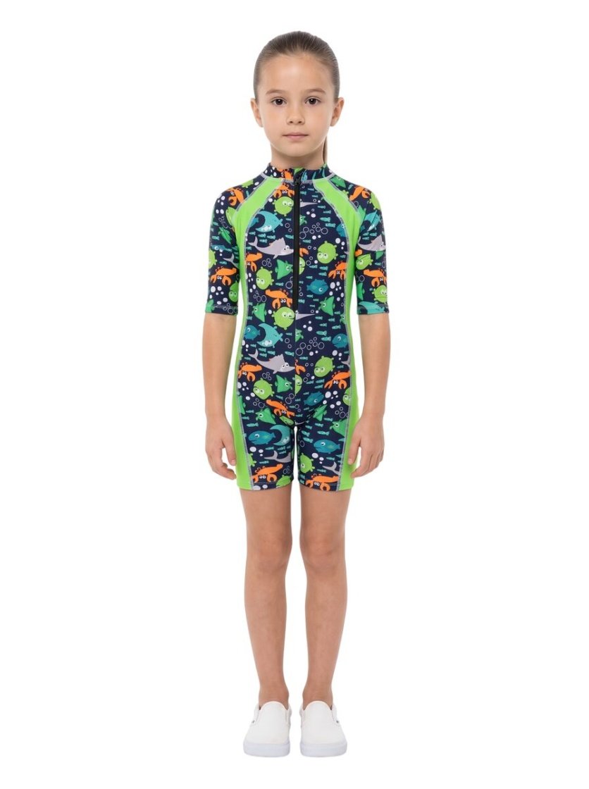 Dinosaur Boys/Girls Kids Swim Suit - One Piece Blue