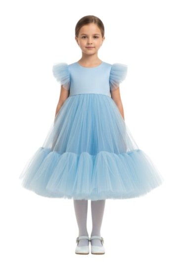 Fluffy Semi Casual Light Blue