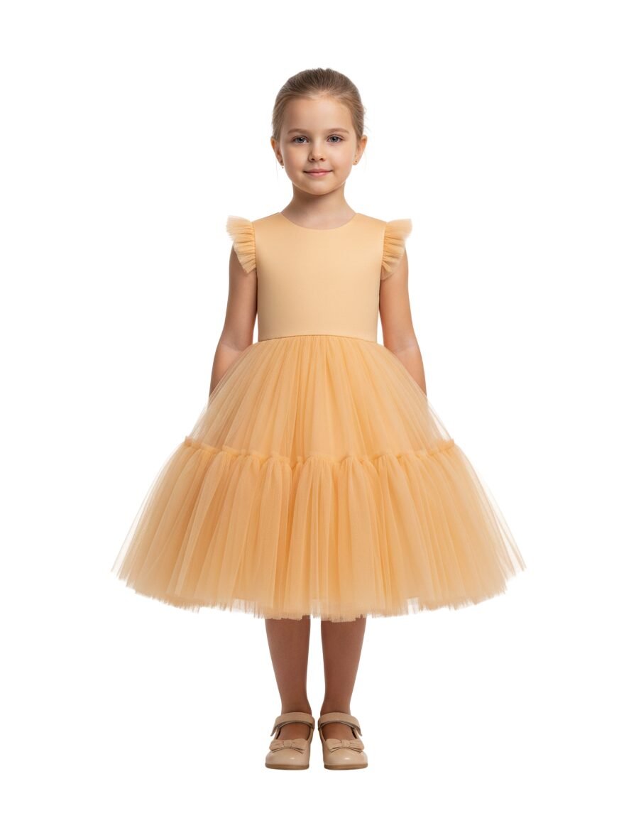 Fluffy Semi Casual Mustard Yellow