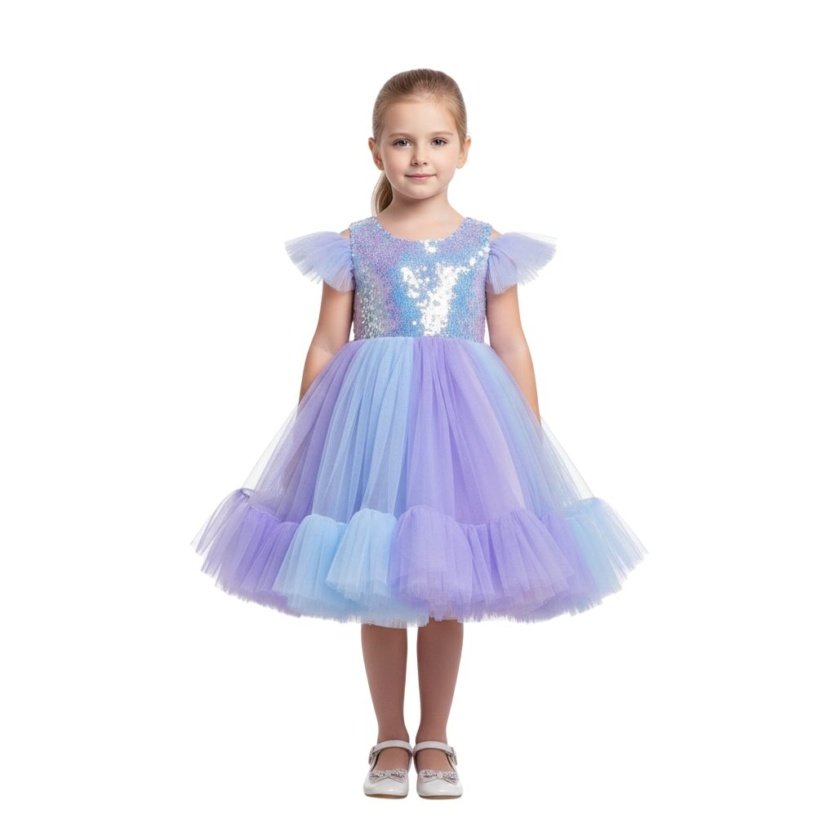 Self Shine Dress with Headband Purple