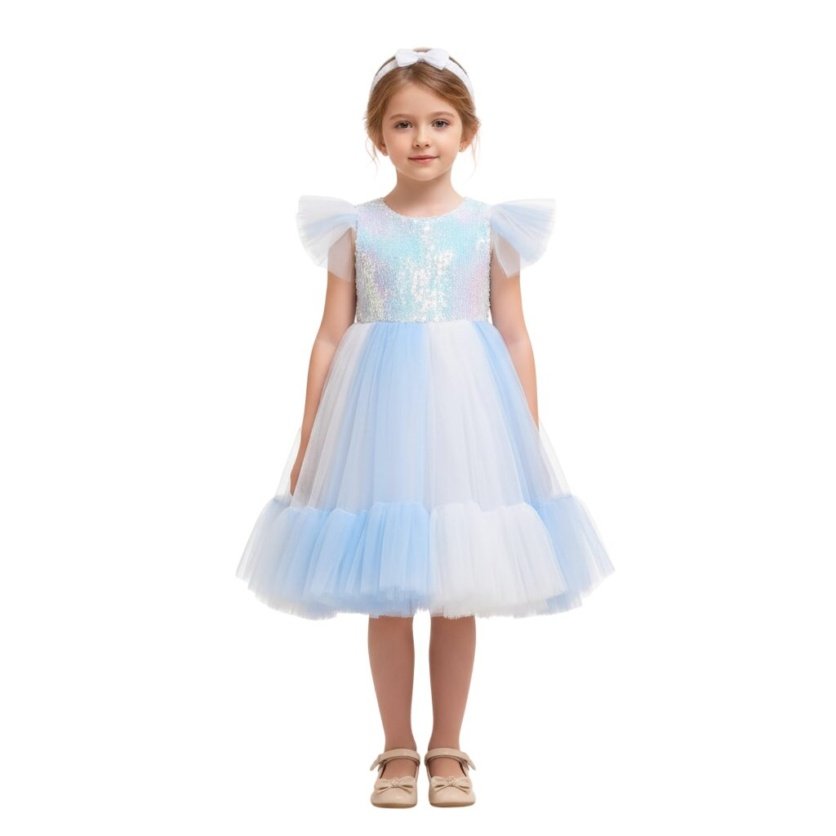 Self Shine Dress with Headband White