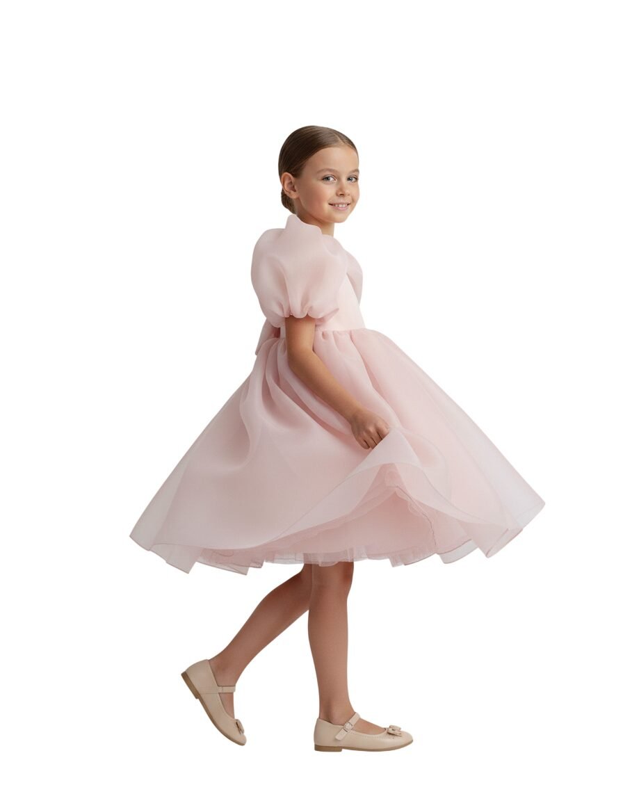 Tulle Volume Dress Onion Pink – photo 2