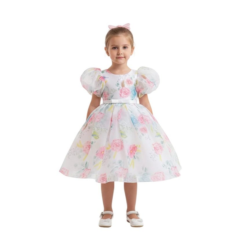 Tulle Volume Dress White