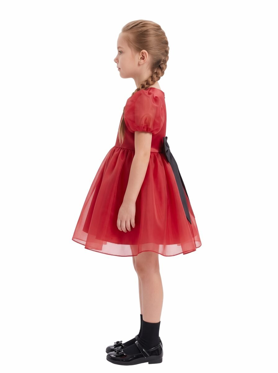 Tulle Volume Dress Red – photo 2