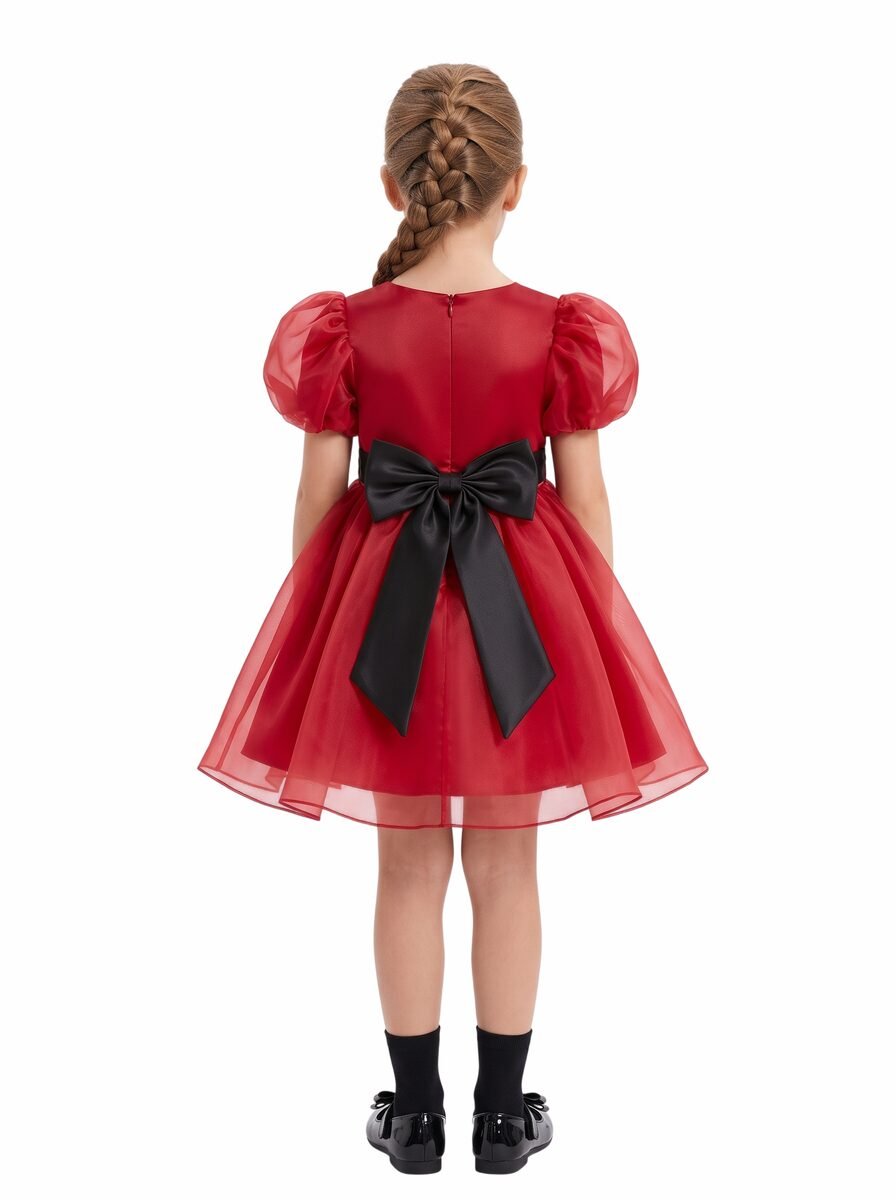 Tulle Volume Dress Red – photo 3