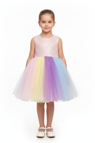 Unicorn Dress Rainbow Colors Tutu Skirt
